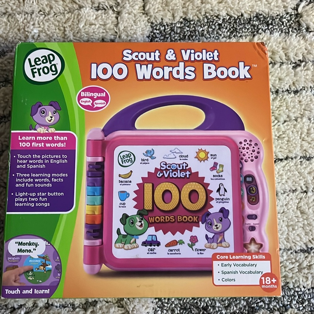 Leap front scout & violet 100 words book